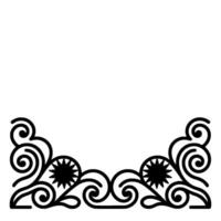 Elegant Vintage Scroll Border, Minimalist vector