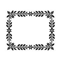 Elegant Botanical Frame, Vintage, Minimalist Border, Foliage vector