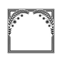 Elegant Botanical Frame, Vintage Style, Minimalist, Composition vector