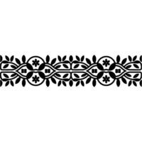 Intricate Floral Border, Vintage, Elegant Ornamentation, Textile vector