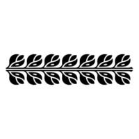 Stylized Leaf Border, Minimalist, Geometric Pattern vector