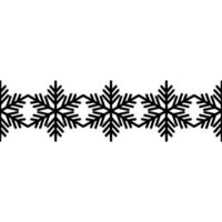 Minimalist Snowflake Border, Winter Element, Snowflakes vector