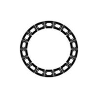 Circular Motif, Minimalist, Geometric Pattern vector