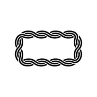 Intricate Celtic Knot Frame, Minimalist, Linear vector