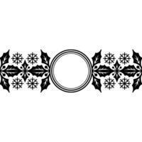 Elegant Winter Border, Festive Ornament Frame vector