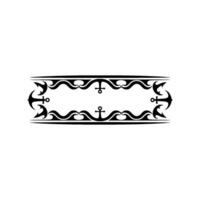 Elegant Black Ornamental Border, Vintage Element, Frame vector