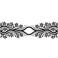 Elegant Botanical Divider, Vintage Style, Minimalist - Branches vector