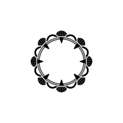 Intricate Nautical Border, Vintage Style, Circular Motif
