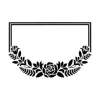 Elegant Floral Frame, Minimalist, Blank Space, Rose vector