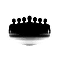 Collective Silhouette, Strategic Alignment, Focused Team vector