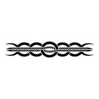 Intricate Tribal Border, Nautical Motif, Minimalist vector