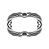 Intricate Oceanic Frame, Elegant Tribal vector