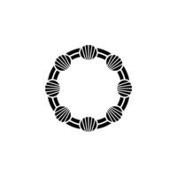 Minimalist Shell Circle, Geometric, Circular Motif vector