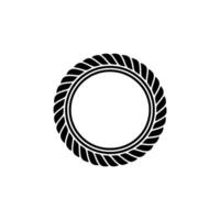 Minimalist Rope Circle Emblem, Modern vector