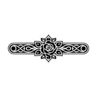 Elegant Celtic Rose Border, Vintage Element - Decorative vector
