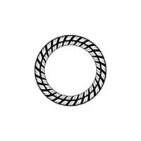 Minimalist Tire Ring, Circular Emblem, Modern vector