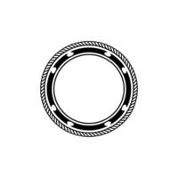 Nautical Circle Emblem, Vintage Maritime, Texture vector
