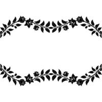 Elegant Floral Border, Vintage, Decorative Frame, Botanical vector