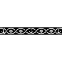 Nautical Border Anchor, Rope, and Seashell Motif - Marine vector