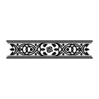 Intricate Black Floral Border, Vintage Element - Frame vector