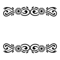 Elegant Floral Border, Vintage, Decorative Element, - Swirls, Pattern vector