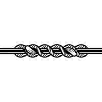Intricate Rope Knot, Minimalist, Linear Composition vector