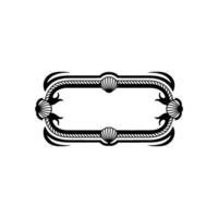 Nautical Shell Frame Elegant Maritime vector