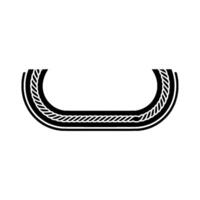 Minimalist Rope Loop, Modern Element vector