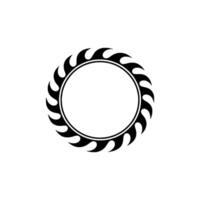 Circular Saw Blade Emblem, Minimalist vector