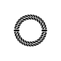 Circular Rope Emblem, Minimalist, Symbolic Loop vector
