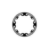 Tribal Circle Frame, Intricate, Minimalist Background - Ornament vector