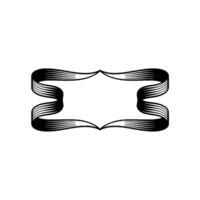 Abstract Ribbon Frame, Minimalist, Elegant Contour vector