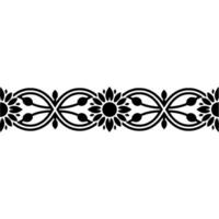 Elegant Floral Border, Vintage, Decorative Element, - Pattern, Botanical vector