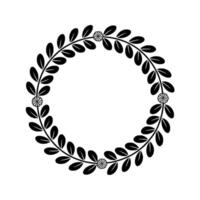 Elegant Botanical Wreath, Minimalist - Pattern vector