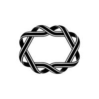 Interwoven Hexagon Minimalist Circular Pattern vector