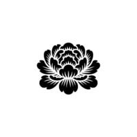 Intricate Black Floral Emblem, Elegant, Decorative vector