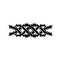 Intricate Celtic Knot Border, Elegant, Vintage Motif, Weaving vector