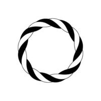 Abstract Woven Circle, Minimalist vector