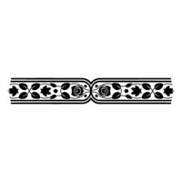 Elegant Floral Border, Vintage Element, - Decorative, Minimalism vector