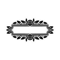 Elegant Floral Frame, Vintage, Decorative Border - Header vector