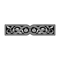 Intricate Celtic Rose Border, Vintage, Scrollwork vector