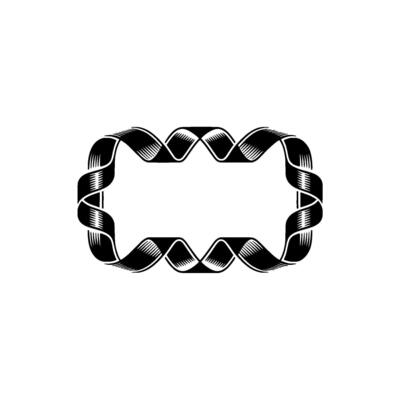 Abstract Ribbon Frame, Geometric, Minimalist Elegance