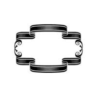 Elegant Ribbon Frame, Vintage, Minimalist Style vector