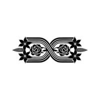 Elegant Floral Infinity Symbol vector