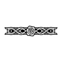 Celtic Rose Border, Intricate, Vintage Motif vector