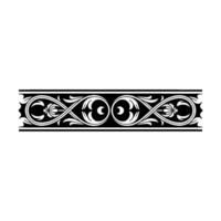 Intricate Black Floral Border, Vintage, Formal vector