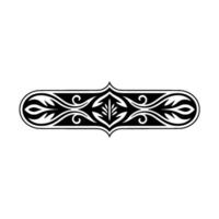 Elegant Black Ornamental Divider, Vintage Element, Scrollwork vector