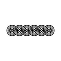 Intricate Celtic Knot Border, Minimalist - Braid vector