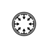 Circular Directional Emblem, Modern vector