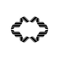 Abstract Ribbon Frame, Minimalist, Elegant Contour, Swirl vector